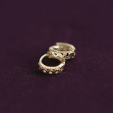 925 Silver Vintage Lace Flower Ear Bone Clip Earrings