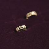 925 Silver Vintage Lace Flower Ear Bone Clip Earrings