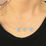 925 Silver Evil Eye Hamsa Cz Turquoises Pendant Necklace
