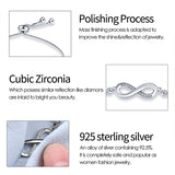 925 Silver Evil Eye Pendant Zircon Infinity Bracelet Gift