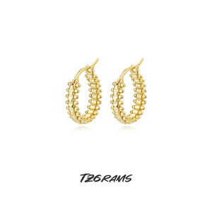 925 Silver Rivet Earrings Metal Sense Delicate Jewelry Gift