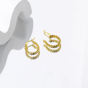 925 Silver Rivet Earrings Metal Sense Delicate Jewelry Gift