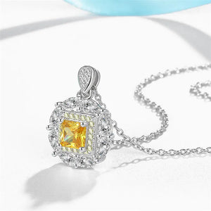 925 Silver Crystal Necklace - Sweet Pendant Jewelry