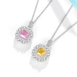 925 Silver Crystal Necklace - Sweet Pendant Jewelry
