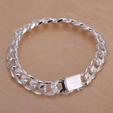 925 Sterling Silver 10mm Chain Wedding Bracelet