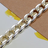 925 Silver 10mm Chain Bracelet Wedding Gift