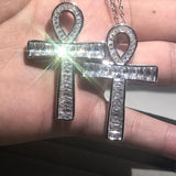 925 Silver Cross Pendant Necklace