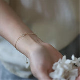 925 Sterling Silver Star Zircon Bracelet 14K Plated Chain Women Wedding Jewelry