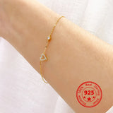 925 Silver Love Heart Charm Bracelet for Women Party Jewelry Gift
