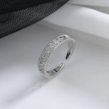 925 Silver Lace Ring For Women Open Adjustable Wedding Party Gift