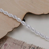 925 Sterling Silver Chain Bracelet Charm Women Men Wedding Jewelry