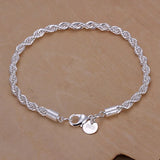 925 Silver Chain Bracelet Charm Wedding Models Jewelry