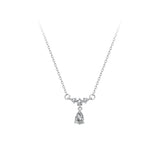 925 Silver Zircon Drop Necklace for Women