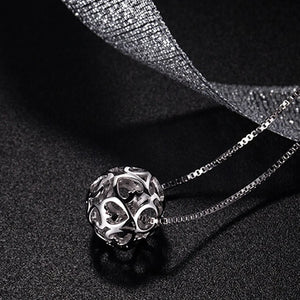 925 Silver Ball Necklace Pendant for Women