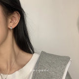 925 Silver Face Earrings Ins Cold Style Ear Clip for Female