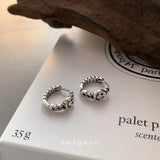 925 Silver Face Earrings Ins Cold Style Ear Clip for Female