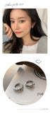 925 Silver Face Earrings Ins Cold Style Ear Clip for Female
