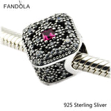 Sterling Silver Fairytale Charm, Cerise Crystal, DIY Bracelet Bead