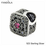 Sterling Silver Fairytale Charm, Cerise Crystal, DIY Bracelet Bead
