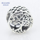 925 Silver Family Roots Charm Love Grows Bead Bracelet