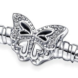 925 Silver Family Tree Heart Infinity Star Clasp Charm Bracelet Bangle