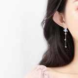 925 Silver Fantasy Planet Earrings Japanese Style INS Tidal Ear Jewelry