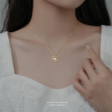 925 Silver Opal Planet Necklace for Women