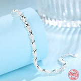 925 Silver Bracelet Chain For Women Wedding Jewelry Gift