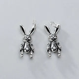 925 Sterling Silver Rabbit Dangle Charms for Bracelets - DIY Fine Jewelry