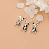 925 Sterling Silver Rabbit Dangle Charms for Bracelets - DIY Fine Jewelry