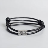 925 Sterling Silver Dolphin Couple Bracelet Adjustable High Wax Line Jewelry