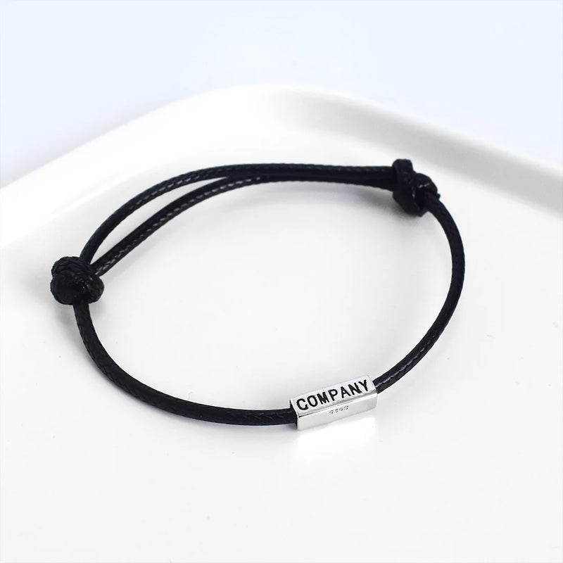 925 Sterling Silver Dolphin Couple Bracelet Adjustable High Wax Line Jewelry
