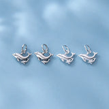 925 Silver Double Dolphins Dangle Charms for Bracelets