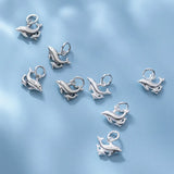 925 Silver Double Dolphins Dangle Charms for Bracelets