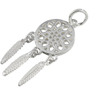 925 Silver Dream Catcher Charms 12x28mm Women Pendant