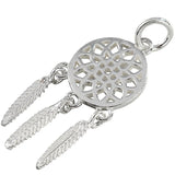 925 Silver Dream Catcher Charms 12x28mm Women Pendant