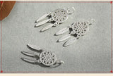 925 Silver Dream Catcher Charms 12x28mm Women Pendant