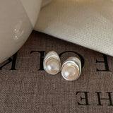 925 Silver Earring Circle Knotted Star Stud Ear Jewelry