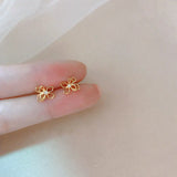 925 Silver Opal Zircon Pearl Stud Earrings