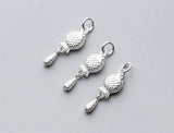 925 Sterling Silver Fish Tassel Charms Women Necklace Dangle Earrings Pendants