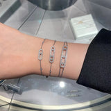 925 Silver French Jewelry Mobile Diamond Women's Bracelet