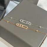925 Silver French Jewelry Mobile Diamond Women's Bracelet