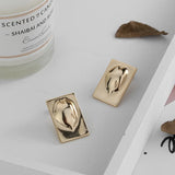 925 Silver Geometric Square Love Earrings
