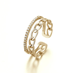 925 Silver Cross Pearl Star Ring Zircon Jewelry Gift