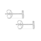 925 Silver Hamsa Hand CZ Stud Earrings Silver Jewelry Gift