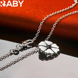 925 Silver Heart Grass Pendant Set, Wedding Party Jewelry
