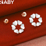 925 Silver Heart Grass Pendant Set, Wedding Party Jewelry