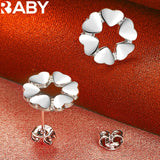 925 Silver Heart Grass Pendant Set, Wedding Party Jewelry