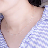 925 Silver Bohemia Bead Chain Necklace for Women