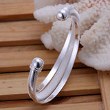 925 Silver Large Reticulated Bracelet Bangle